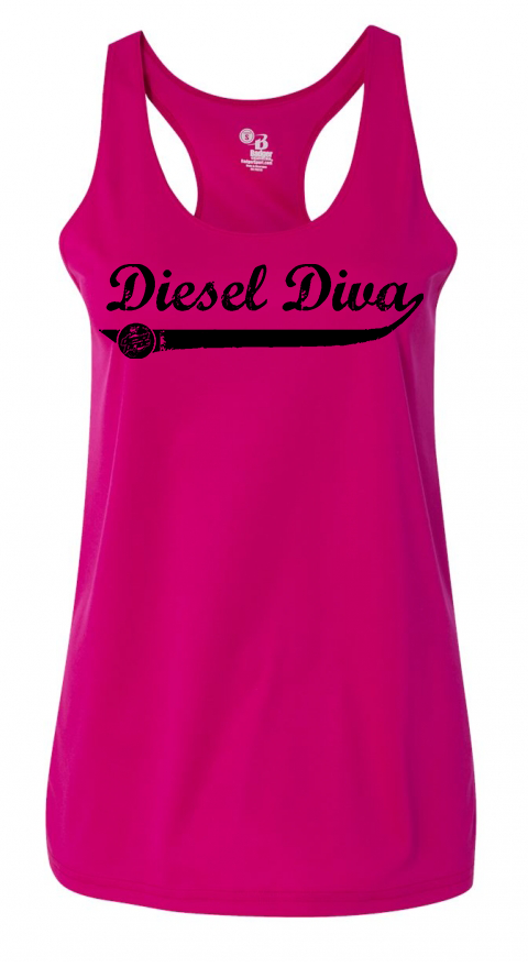 100% polyester hot pink Diesel Diva Tank top