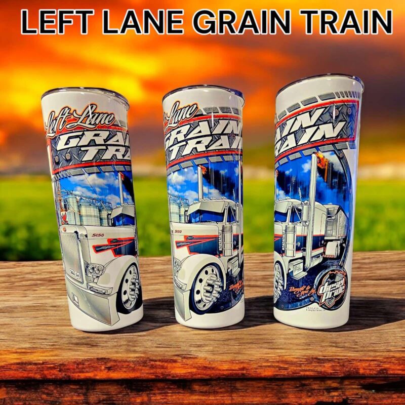 Left Lane Grain Train slim Tumbler from Hogg