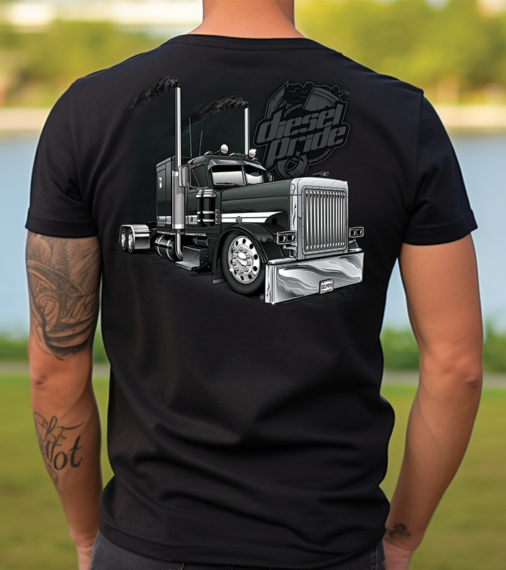 Ghost on a black 50/50 blend t-shirt